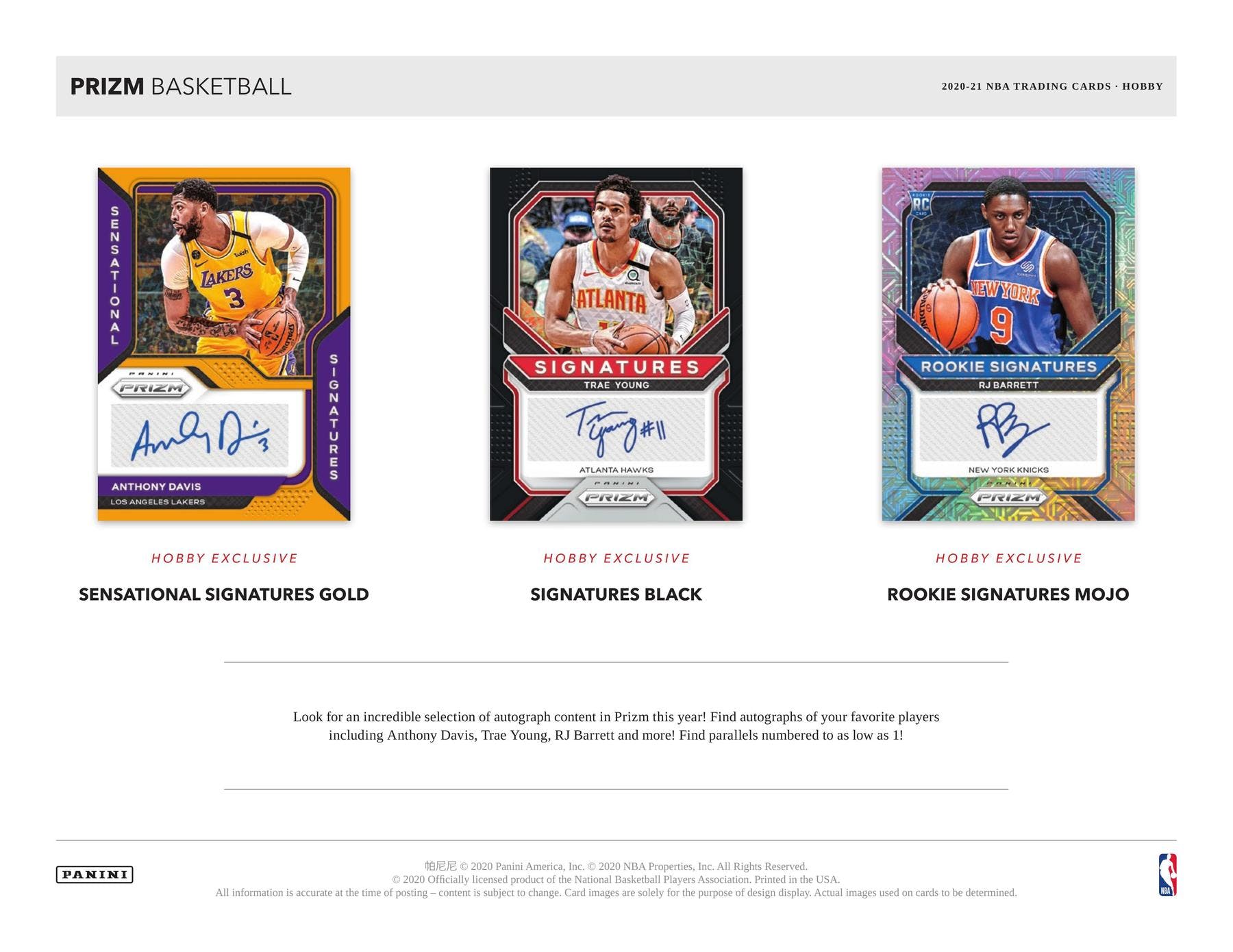 2020/21 Panini Prizm Basketball Hobby Box