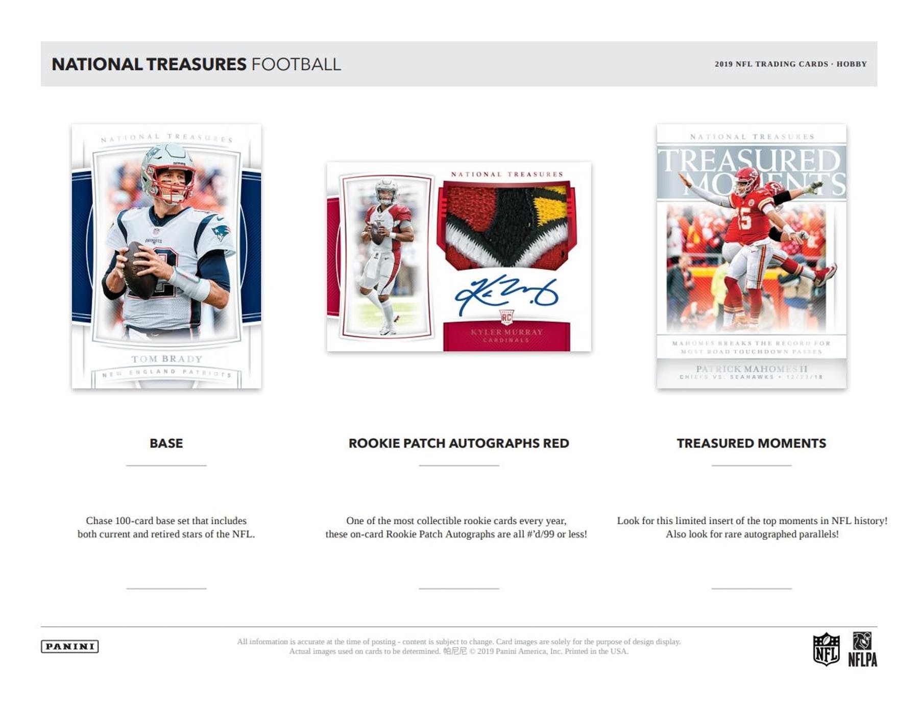 2019 Panini National Treasures Football First Off The Line (FOTL) Hobby Box