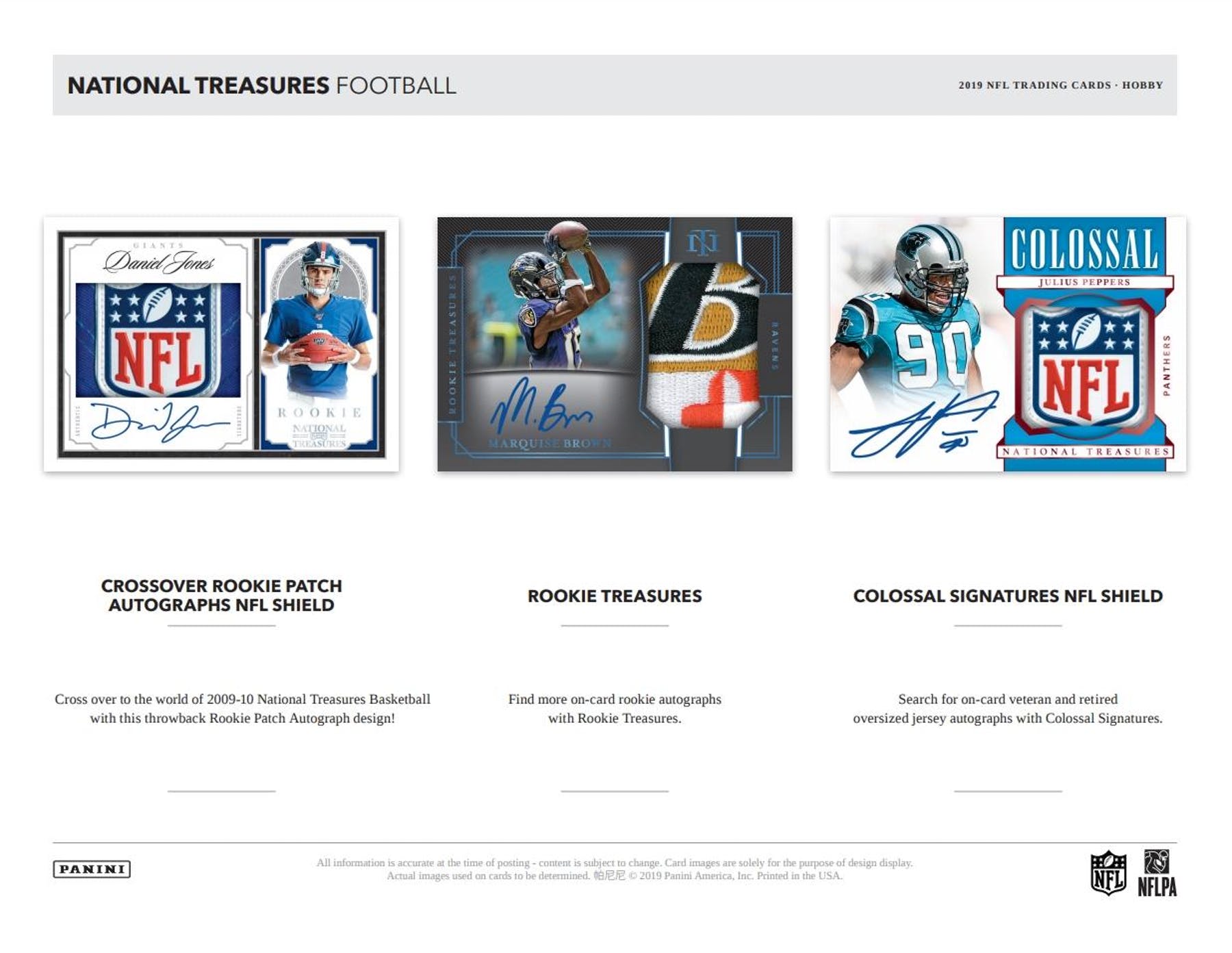 2019 Panini National Treasures Football First Off The Line (FOTL) Hobby Box