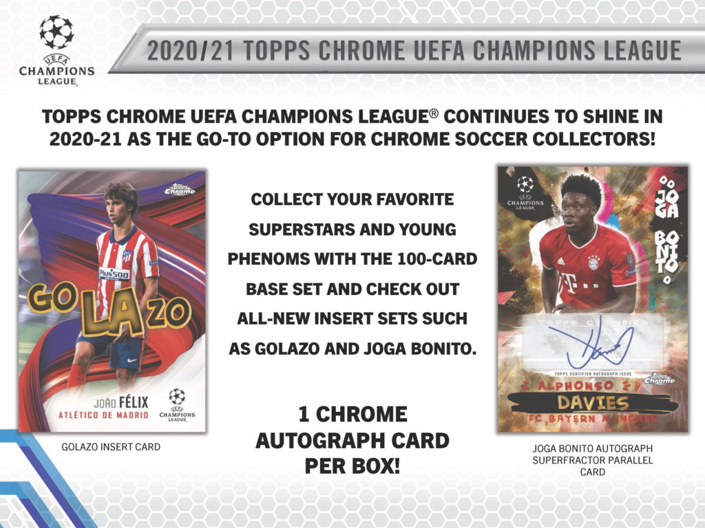 2020/21 Topps UEFA Champions League Chrome Soccer Hobby Box