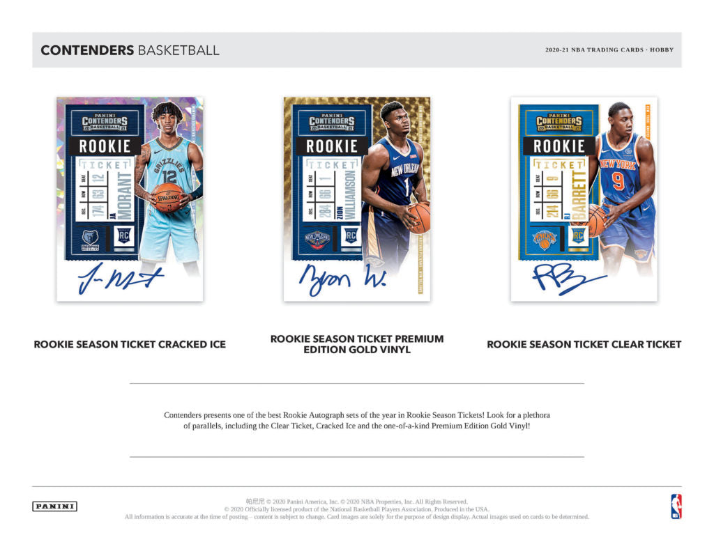 2020/21 Panini Contenders Basketball Hobby Box