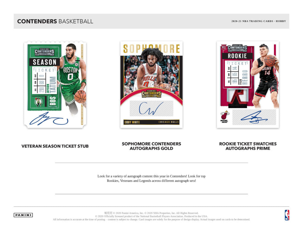 2020/21 Panini Contenders Basketball Hobby Box