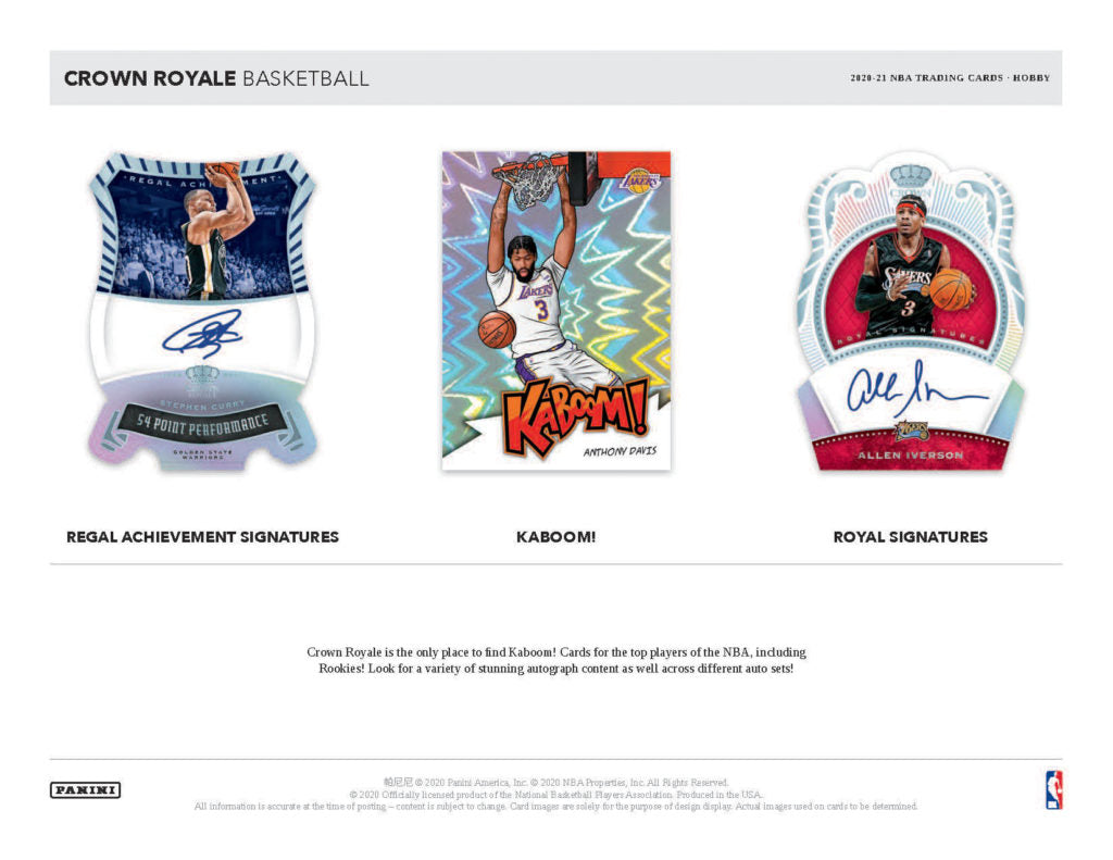 2020/21 Panini Crown Royale Basketball Hobby Box