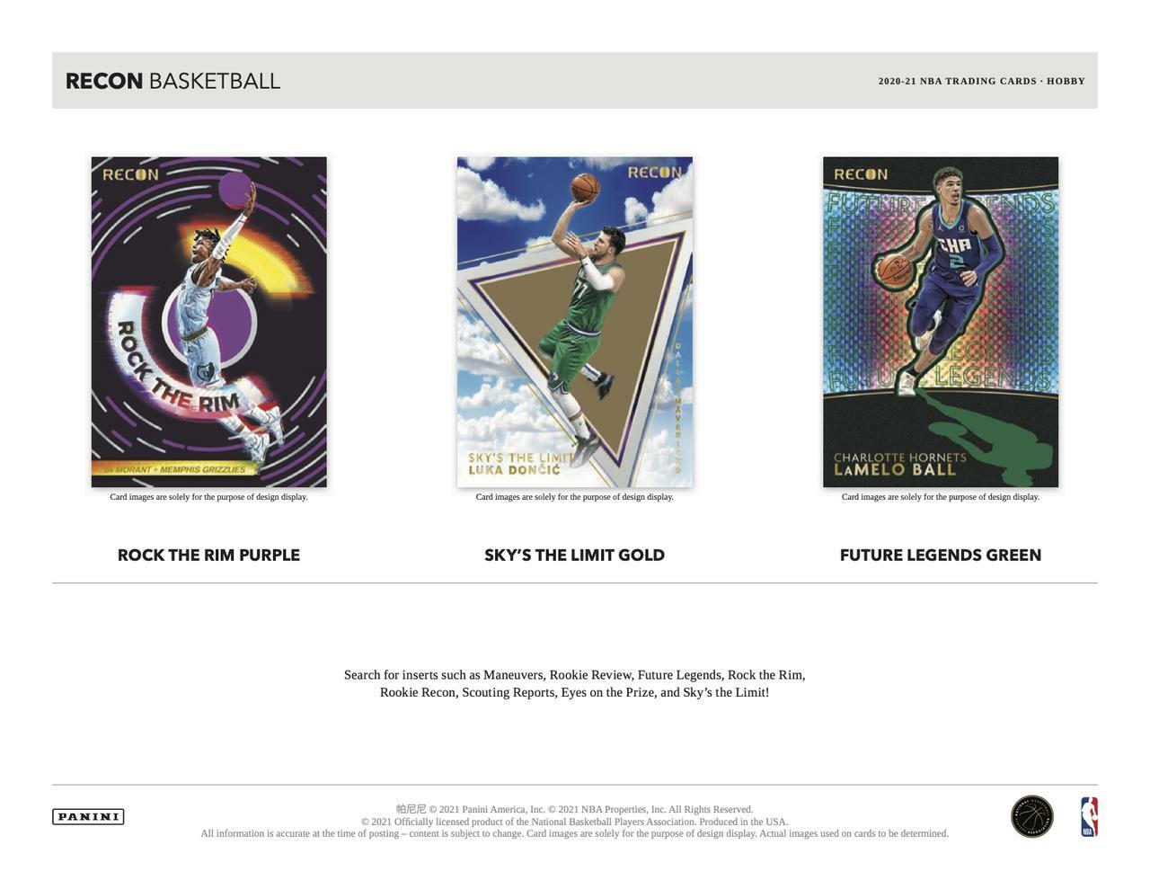 2020/21 Panini Recon Basketball Hobby 12 Box Case