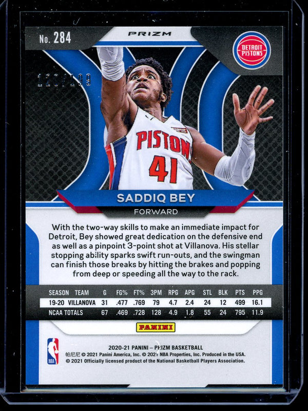 Saddiq Bey 2020-21 Panini Prizm Blue Prizm RC 120/199