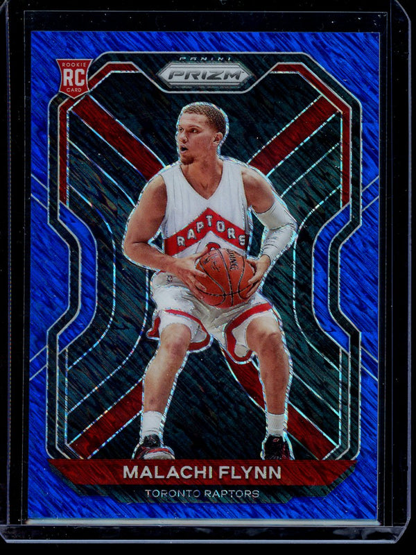 Malachi Flynn 2020-21 Panini Prizm Basketball Blue Shimmer RC 21/35