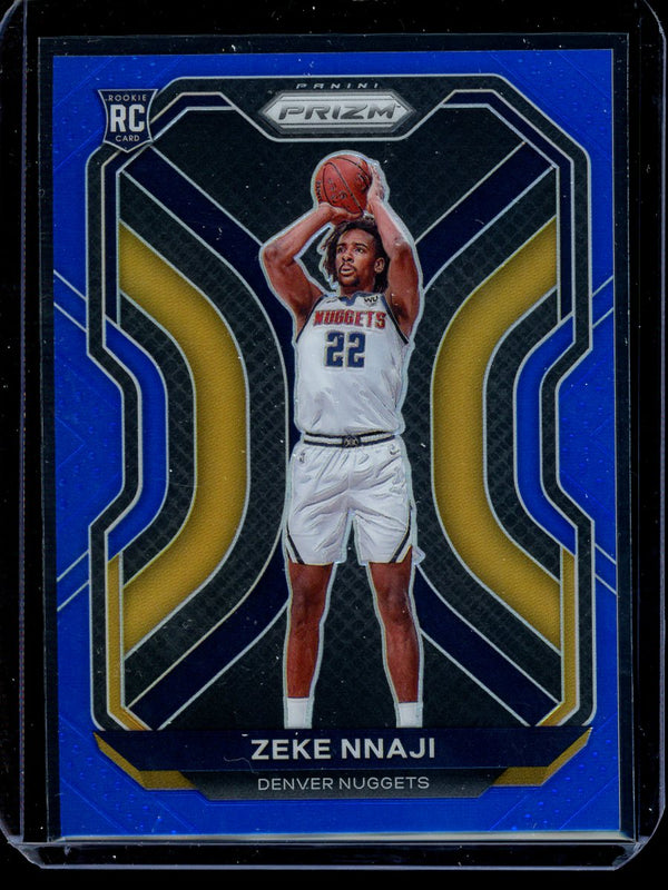 Zeke Nnaji 2020-21 Panini Prizm Basketball Blue RC 023/199
