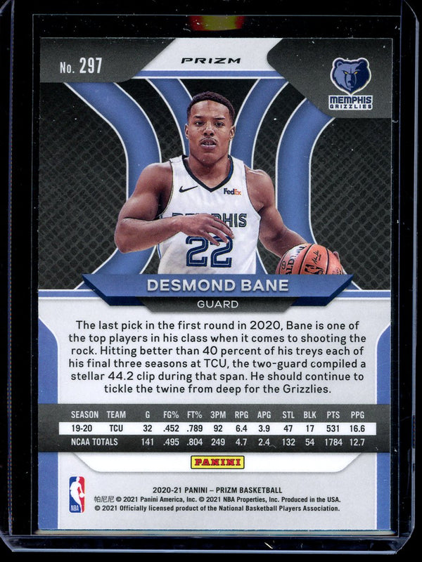 Desmond Bane 2020-21 Panini Prizm Basketball Silver RC