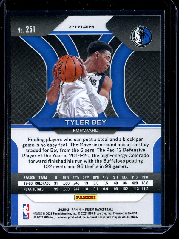 Tyler Bey 2020-21 Panini Prizm Basketball Red Wave RC