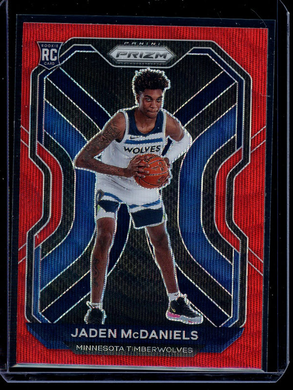 Jaden Mcdaniels 2020-21 Panini Prizm Basketball Red Wave RC