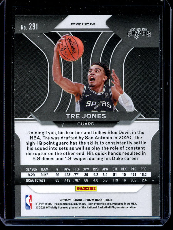 Tre Jones 2020-21 Panini Prizm Basketball Hyper RC