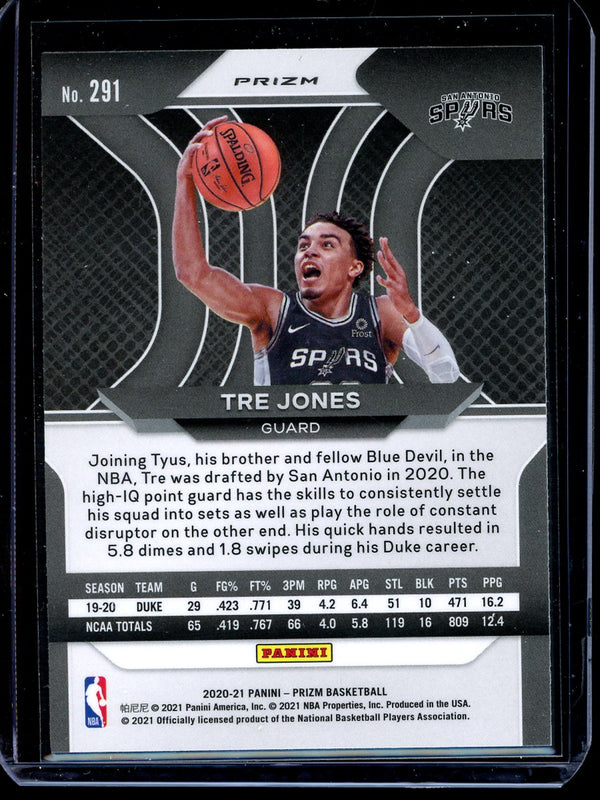 Tre Jones 2020-21 Panini Prizm Basketball Hyper RC