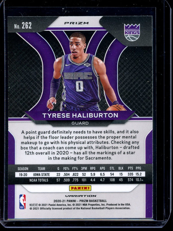 Tyrese Haliburton 2020-21 Panini Prizm Basketball Fast Break Variation RC