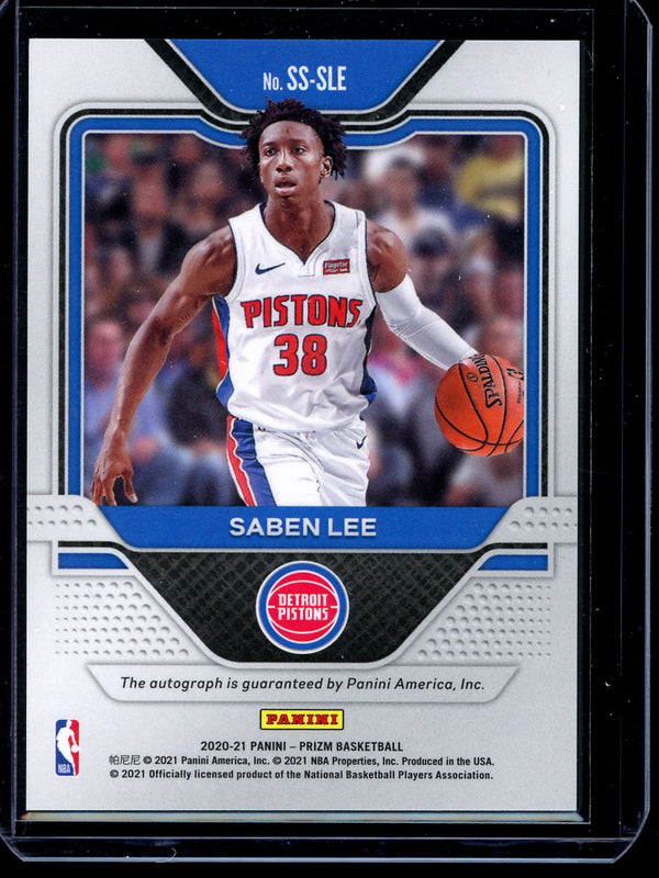 Saben Lee 2020-21 Panini Prizm Basketball Sensational Signatures RC