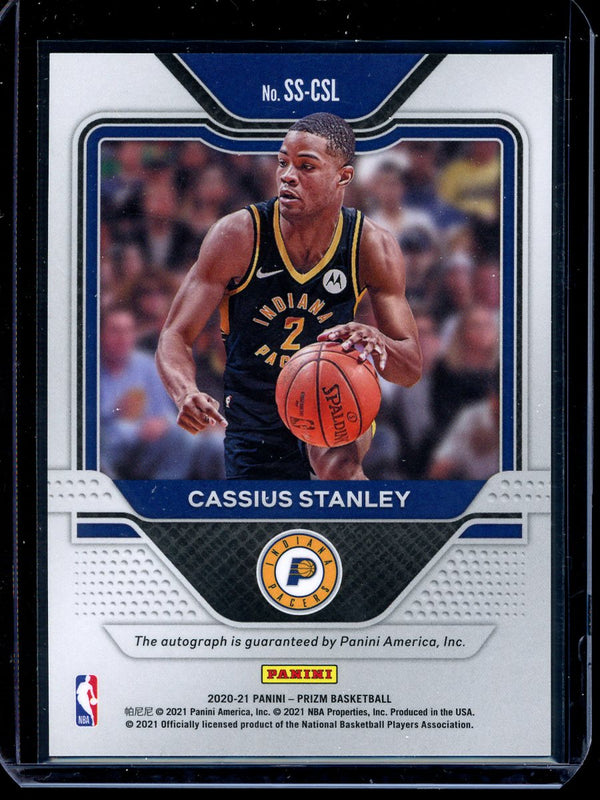 Cassius Stanley 2020-21 Panini Prizm Basketball Sensational Signatures RC