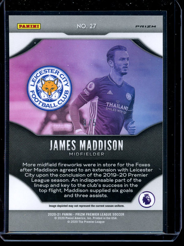 James Maddison 2020-21 Panini Prizm Premier League Gold Vinyl Fireworks 3/5