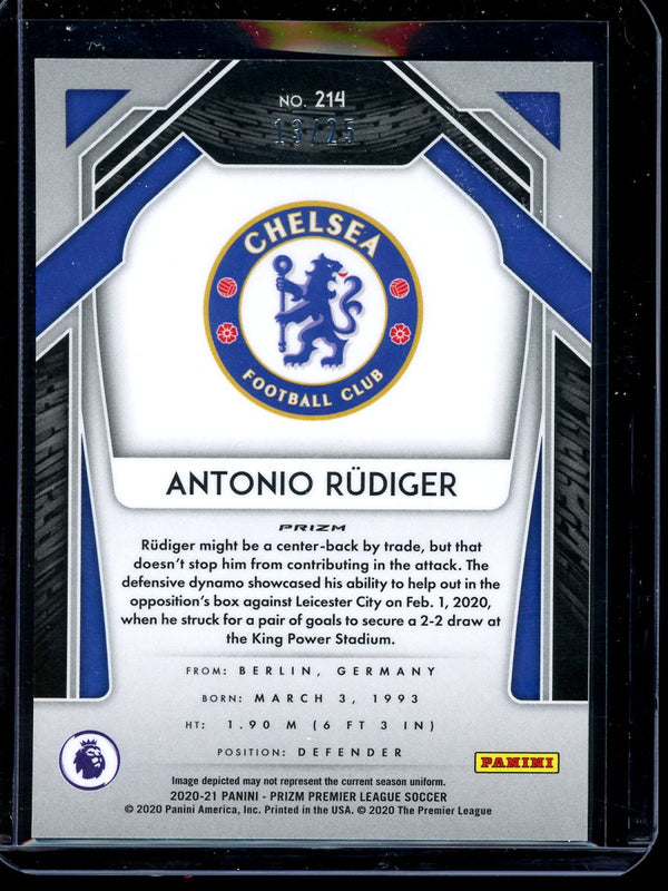 Antonio Rudiger 2020-21 Panini Prizm Premier League Orange 13/25