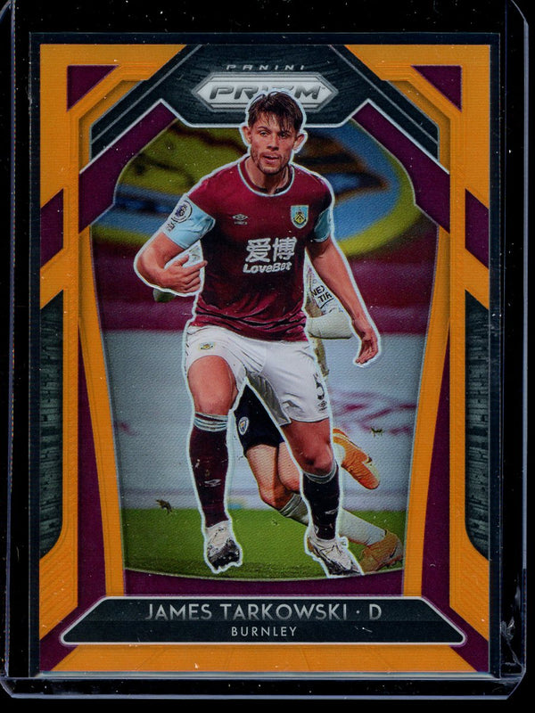 James Tarkowski 2020-21 Panini Prizm Premier League Orange 04/25