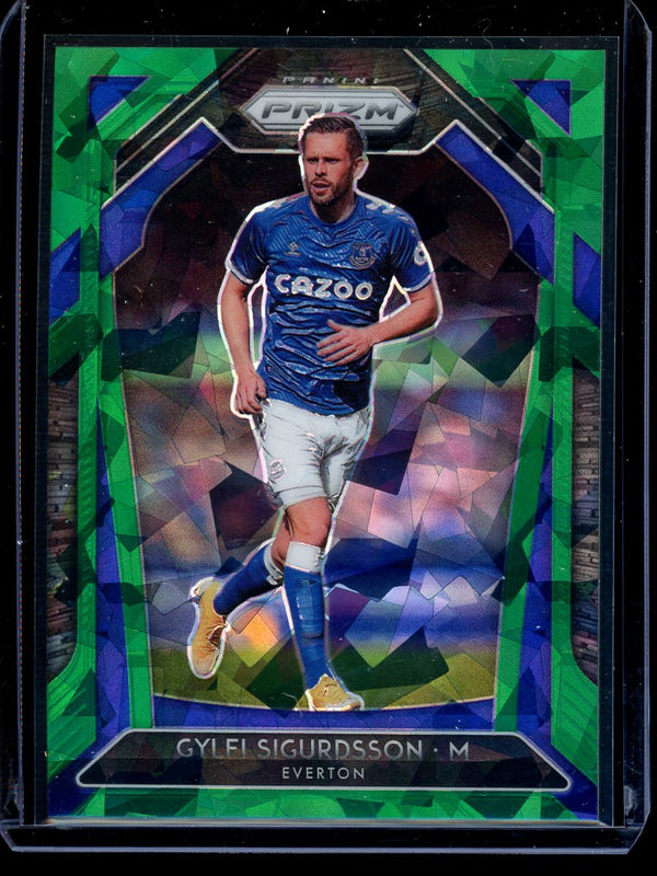 Gylfi Sigurdsson 2020-21 Panini Prizm Premier League Green Cracked Ice 27/49