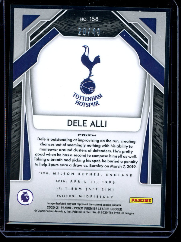 Dele Alli 2020-21 Panini Prizm Premier League Green Cracked Ice 20/49