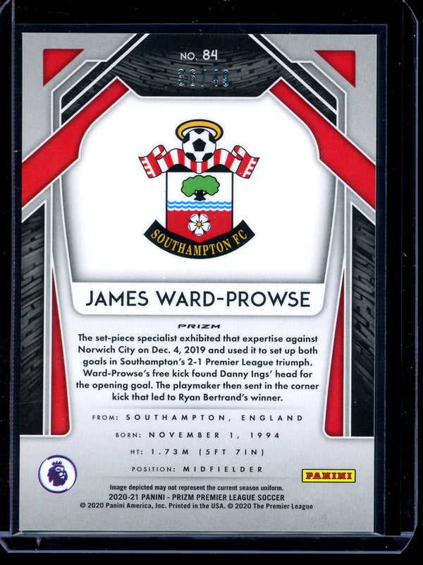 James Ward-Prowse 2020-21 Panini Prizm Premier League Breakaway Teal 36/49