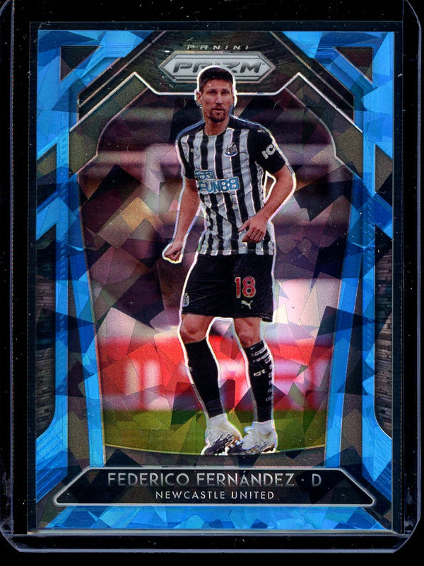 Federico Fernandez 2020-21 Panini Prizm Premier League Blue Cracked Ice 55/75