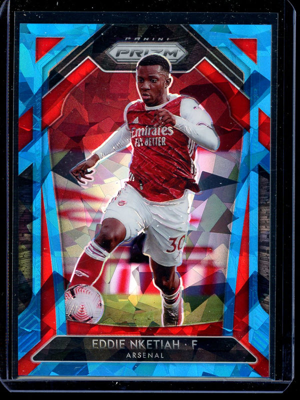 Eddie Nketiah 2020-21 Panini Prizm Premier League Blue Cracked Ice 29/75