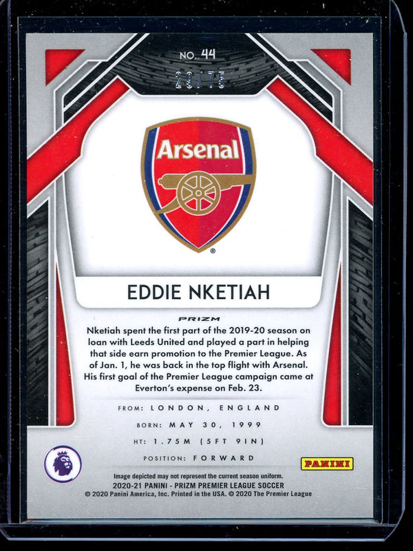 Eddie Nketiah 2020-21 Panini Prizm Premier League Blue Cracked Ice 29/75