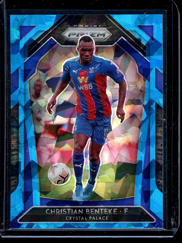 Christian Benteke 2020-21 Panini Prizm Premier League Blue Cracked Ice 48/75