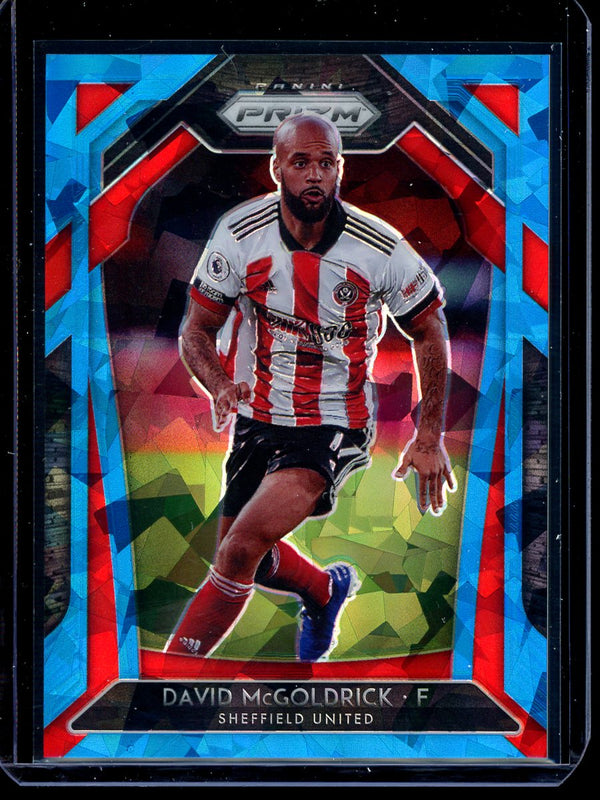 David McGoldrick 2020-21 Panini Prizm Premier League Blue Cracked Ice 52/75