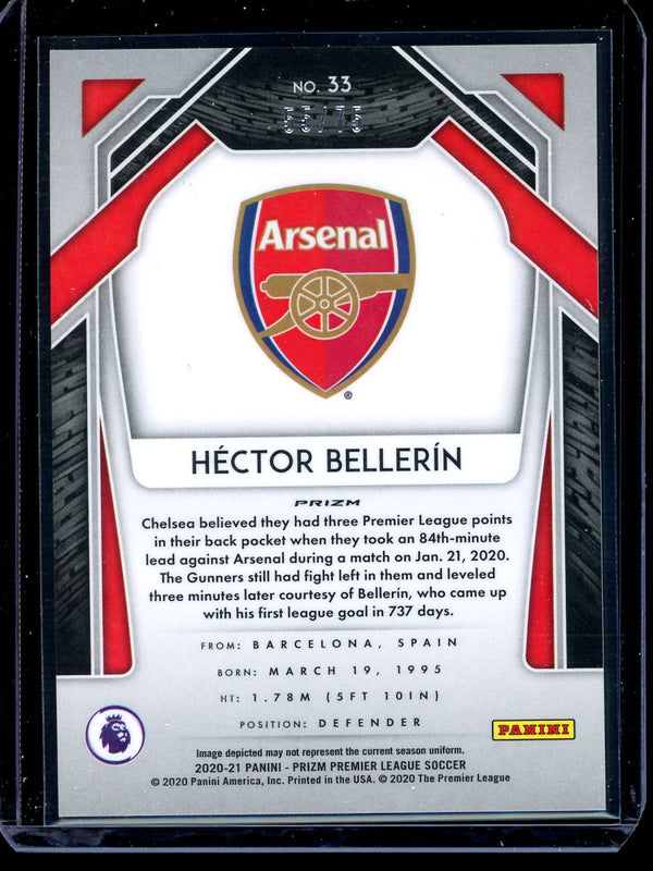 Hector Bellerin 2020-21 Panini Prizm Premier League Blue Cracked Ice 55/75