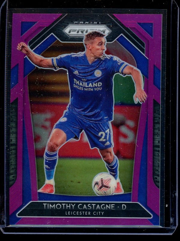 Timothy Castagne 2020-21 Panini Prizm Premier League Purple Prizm 62/99