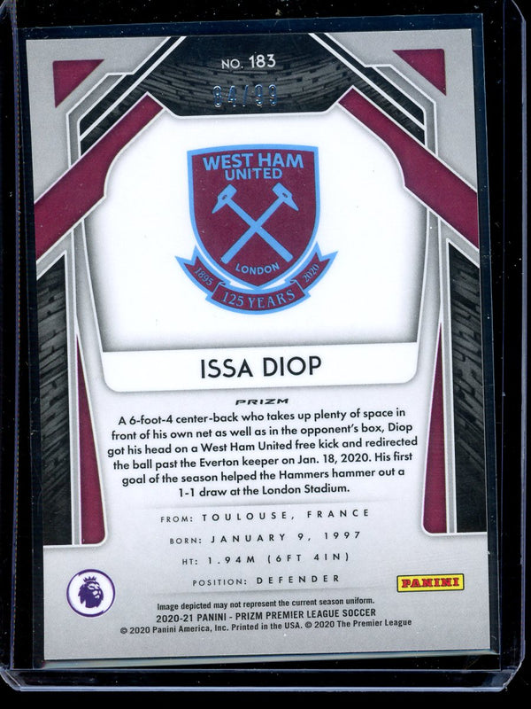 Issa Diop 2020-21 Panini Prizm Premier League Purple Prizm 84/99