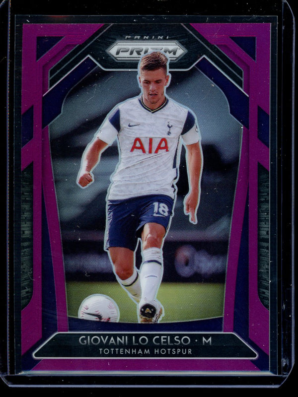 Giovani Lo Celso 2020-21 Panini Prizm Premier League Purple Prizm 48/99