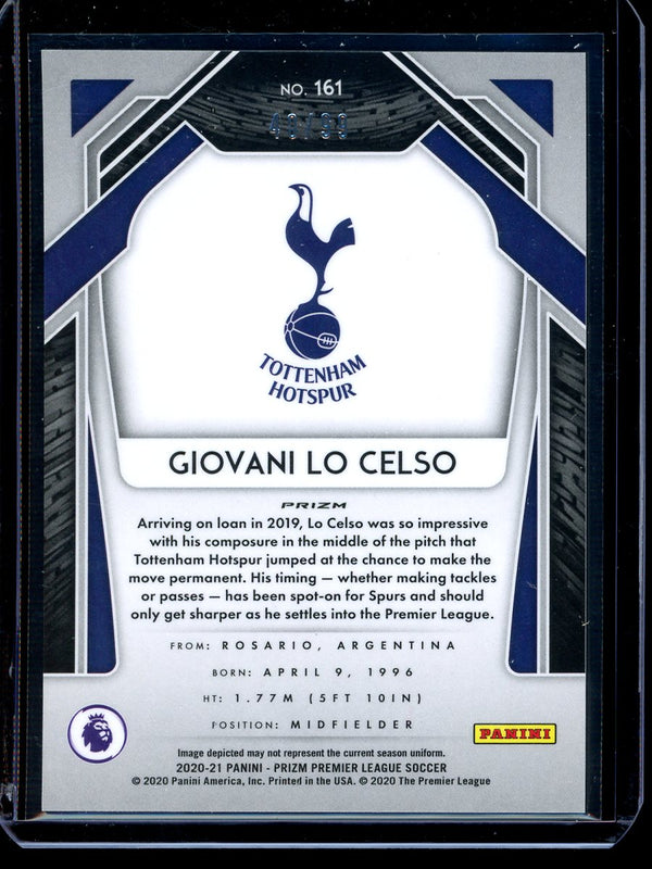 Giovani Lo Celso 2020-21 Panini Prizm Premier League Purple Prizm 48/99