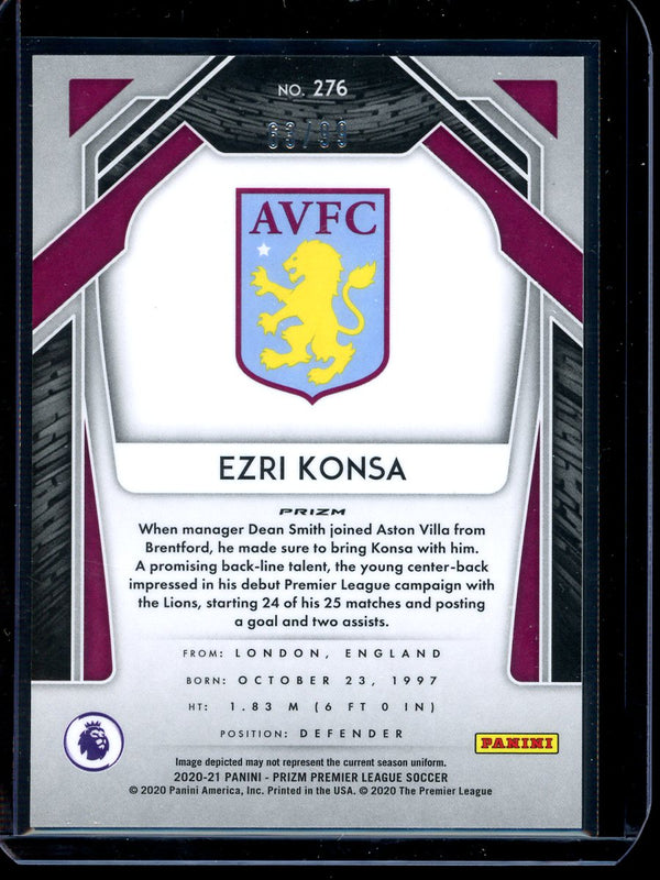 Ezri Konsa 2020-21 Panini Prizm Premier League Purple Prizm 63/99