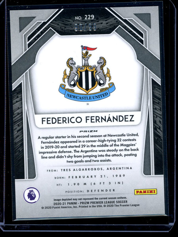 Federico Fernandez 2020-21 Panini Prizm Premier League Breakaway Purple 90/99