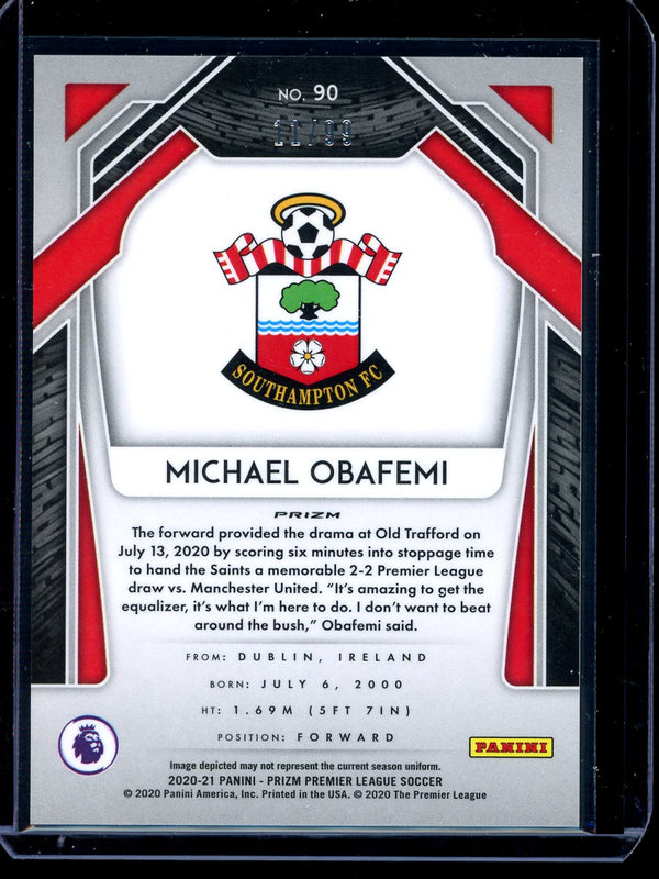 Michael Obafemi 2020-21 Panini Prizm Premier League Breakaway Purple 11/99