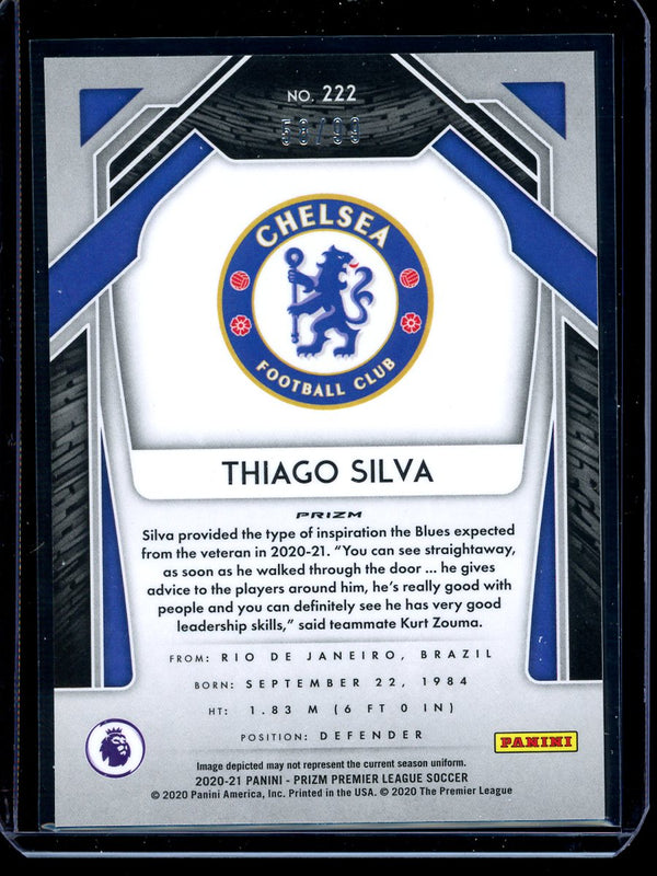 Thiago Silva 2020-21 Panini Prizm Premier League Purple Prizm 58/99