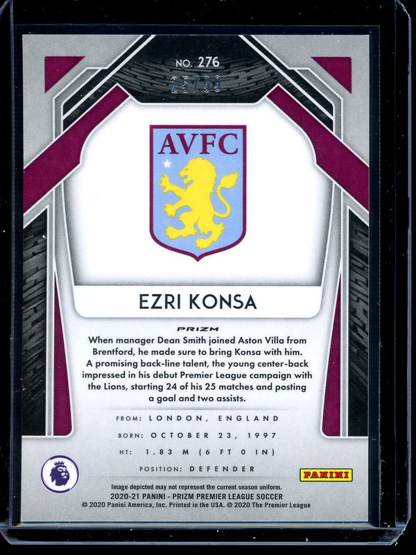 Ezri Konsa 2020-21 Panini Prizm Premier League Purple Prizm 25/99