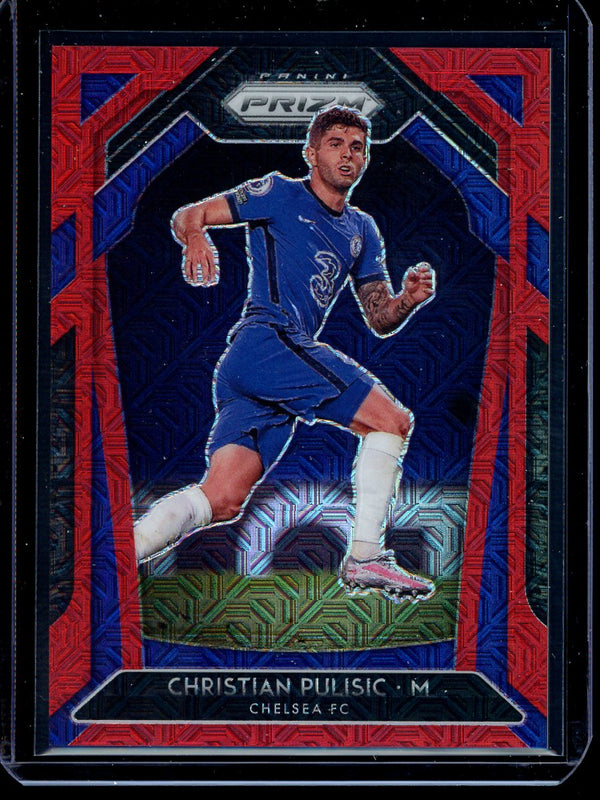 Christian Pulisic 2020-21 Panini Prizm Premier League Red Mojo 011/135