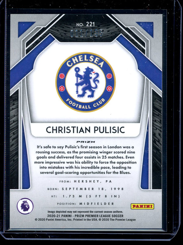 Christian Pulisic 2020-21 Panini Prizm Premier League Red Mojo 011/135