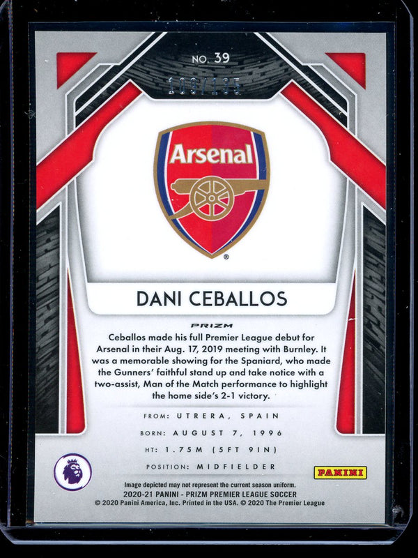 Dani Ceballos 2020-21 Panini Prizm Premier League Red Mojo 109/135