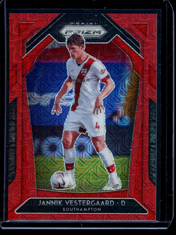 Jannik Vestergaard 2020-21 Panini Prizm Premier League Red Mojo 076/135