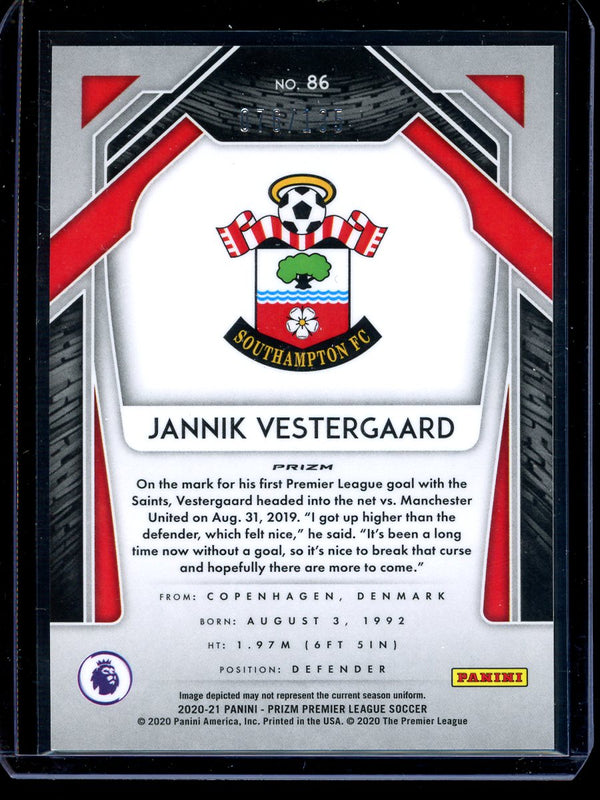 Jannik Vestergaard 2020-21 Panini Prizm Premier League Red Mojo 076/135