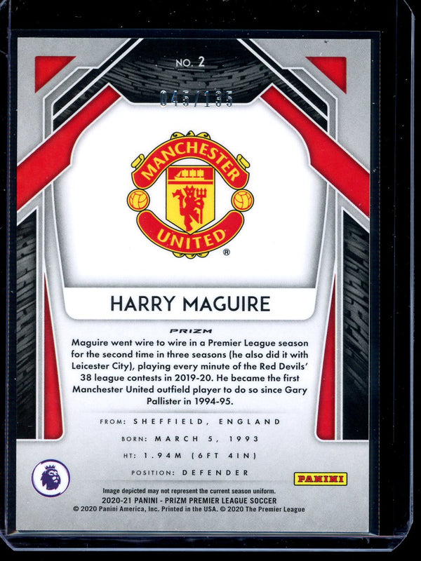 Harry Maguire 2020-21 Panini Prizm Premier League Red Mojo 045/135