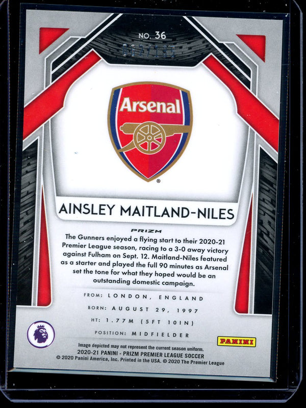 Ainsley Maitland-Niles 2020-21 Panini Prizm Premier League Red Mojo 062/135