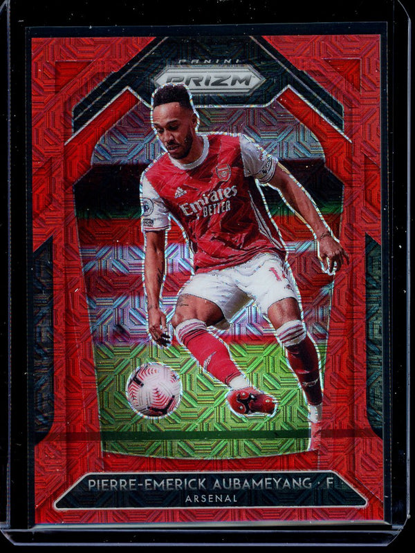 Pierre-Emerick Aubameyang 2020-21 Panini Prizm Premier League Red Mojo 118/135