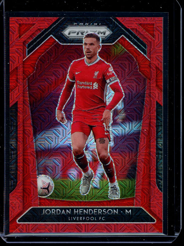 Jordan Henderson 2020-21 Panini Prizm Premier League Red Mojo 022/135