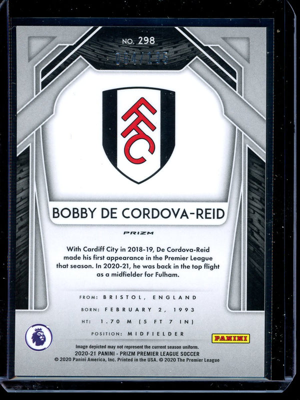 Bobby De Cordova-Reid 2020-21 Panini Prizm Premier League Red Mojo 064/135